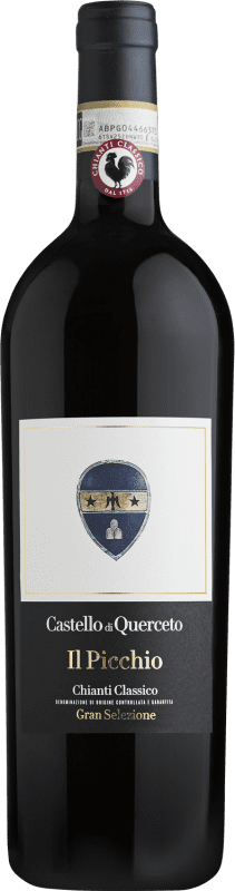 42,95 € 送料無料 | 赤ワイン Castello di Querceto Gran Selezione Il Picchio D.O.C.G. Chianti Classico トスカーナ イタリア Sangiovese, Colorino, Canaiolo ボトル 75 cl