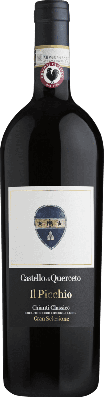 39,95 € 送料無料 | 赤ワイン Castello di Querceto Gran Selezione Il Picchio D.O.C.G. Chianti トスカーナ イタリア Sangiovese, Colorino, Canaiolo ボトル 75 cl