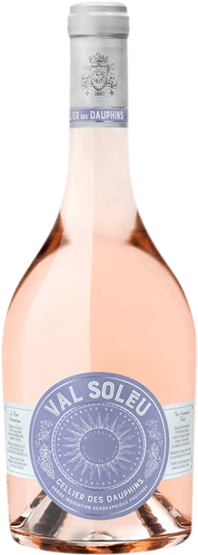10,95 € Envío gratis | Vino Rosado Cellier des Dauphins Val Soleu Drôme Auvernia Francia Syrah, Garnacha, Cinsault 75 cl