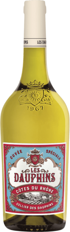 12,95 € Envoi gratuit | Vin blanc Cellier des Dauphins Mediterranée Blanco France Grenache Blanc, Viognier Bouteille 75 cl