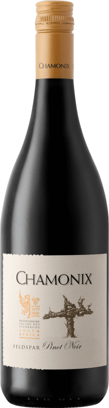 35,95 € Free Shipping | Red wine Chamonix Feldspar I.G. Franschhoek Stellenbosch South Africa Pinot Black Bottle 75 cl
