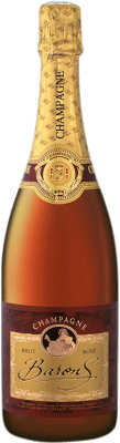 29,95 € Envio grátis | Espumante rosé Baron's Rose Brut A.O.C. Champagne Champagne França Pinot Preto, Chardonnay, Pinot Meunier Garrafa 75 cl