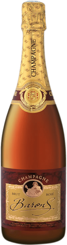 23,95 € 免费送货 | 桃红起泡酒 Baron's Brut — 起泡酒 干型 Rosé — 桃红葡萄酒 A.O.C. Champagne 香槟酒 法国 Pinot Noir — 黑皮诺, Chardonnay — 莎当妮, Pinot Meunier — 黑皮诺·莫尼耶 75 cl