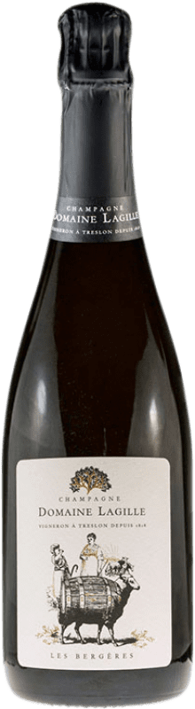 68,95 € Envio grátis | Espumante branco Domaine Lagille Les Bergères A.O.C. Champagne Champagne França Pinot Preto Garrafa 75 cl