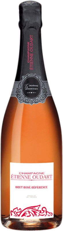 24,95 € Бесплатная доставка | Розовое игристое вино Étienne Oudart Référence Brut — брют Rosé — Розе A.O.C. Champagne шампанское Франция Pinot Noir — Пино Нуар, Chardonnay — Шардоне, Pinot Meunier — Пино Менье 75 cl
