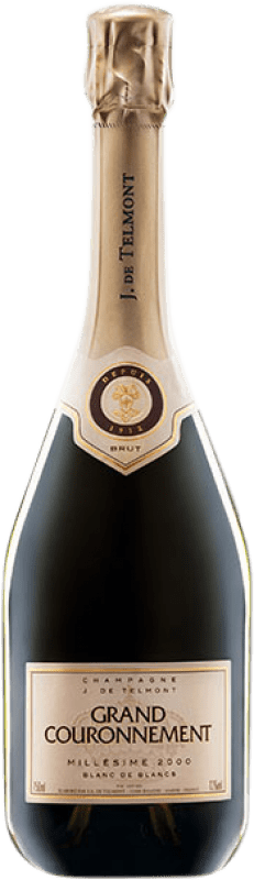 109,95 € Kostenloser Versand | Weißer Sekt J. de Telmont Grand Courennement Brut A.O.C. Champagne Champagner Frankreich Chardonnay Flasche 75 cl