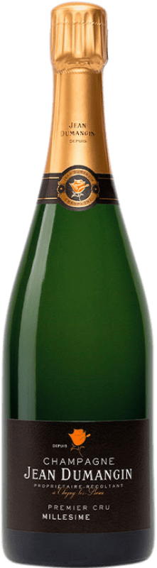 69,95 € Бесплатная доставка | Белое игристое Jean Dumangin Premier Cru Millésimé брют A.O.C. Champagne шампанское Франция Pinot Black, Chardonnay бутылка 75 cl