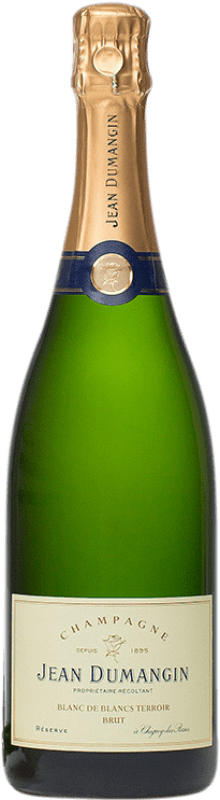 62,95 € Envio grátis | Espumante branco Jean Dumangin Blanc de Blancs Terroir Brut Reserva A.O.C. Champagne Champagne França Chardonnay Garrafa 75 cl