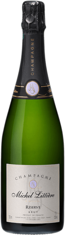 23,95 € Бесплатная доставка | Белое игристое Michel Littiere брют Резерв A.O.C. Champagne шампанское Франция Pinot Black, Chardonnay, Pinot Meunier бутылка 75 cl