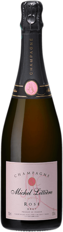 42,95 € Kostenloser Versand | Rosé Sekt Michel Littiere Rosé Brut A.O.C. Champagne Champagner Frankreich Spätburgunder, Chardonnay, Pinot Meunier Flasche 75 cl