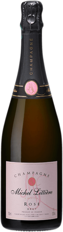 39,95 € Бесплатная доставка | Розовое игристое Michel Littiere Rosé брют A.O.C. Champagne шампанское Франция Pinot Black, Chardonnay, Pinot Meunier бутылка 75 cl