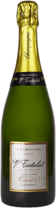 24,95 € Spedizione Gratuita | Spumante Bianco Vincent Testulat Carte d'Or Brut Blanc de Noirs A.O.C. Champagne champagne Francia Pinot Nero, Pinot Meunier 75 cl