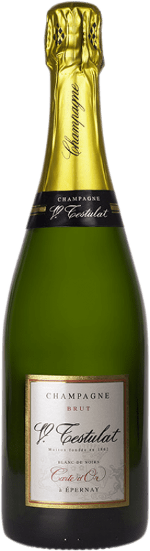 23,95 € 送料無料 | 白スパークリングワイン Vincent Testulat Carte d'Or Blanc de Noirs Brut A.O.C. Champagne シャンパン フランス Pinot Black, Pinot Meunier ボトル 75 cl