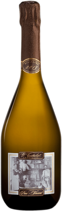 43,95 € Бесплатная доставка | Белое игристое Vincent Testulat Cuvée Paul Vincent Millésimé брют A.O.C. Champagne шампанское Франция Chardonnay бутылка 75 cl
