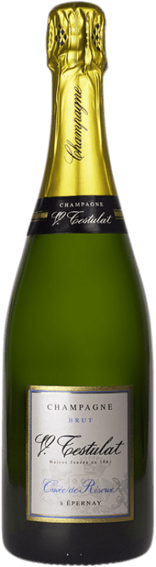 31,95 € 免费送货 | 白起泡酒 Vincent Testulat Brut — 起泡酒 干型 Cuvée 珍藏 A.O.C. Champagne 香槟酒 法国 Pinot Noir — 黑皮诺, Chardonnay — 莎当妮 Eco — 生态 有机 天然 75 cl