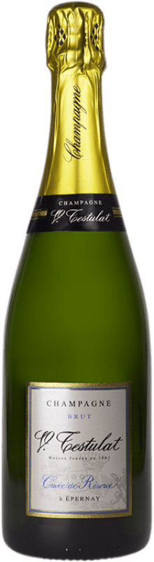 29,95 € 免费送货 | 白起泡酒 Vincent Testulat Cuvée 香槟 预订 A.O.C. Champagne 香槟酒 法国 Pinot Black, Chardonnay 瓶子 75 cl