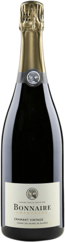 65,95 € 免费送货 | 白起泡酒 Bonnaire Cramant Grand Cru Blanc de Blancs Vintage A.O.C. Champagne 香槟酒 法国 Chardonnay 瓶子 75 cl