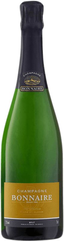 39,95 € 免费送货 | 白起泡酒 Bonnaire Ver Sacrum Blanc de Blancs A.O.C. Champagne 香槟酒 法国 Chardonnay 瓶子 75 cl