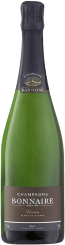 39,95 € 免费送货 | 白酒 Bonnaire Variance Blanc de Blancs A.O.C. Champagne 香槟酒 法国 Chardonnay 瓶子 75 cl