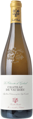 96,95 € 免费送货 | 白酒 Château de Vaudieu Les Clairette de Gabriel 岁 A.O.C. Châteauneuf-du-Pape 普罗旺斯 法国 Clairette Blanche 瓶子 75 cl