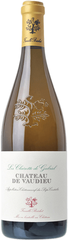 99,95 € Envio grátis | Vinho branco Château de Vaudieu Les Clairette de Gabriel Crianza A.O.C. Châteauneuf-du-Pape Provença França Clairette Blanche Garrafa 75 cl