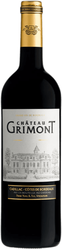 10,95 € Spedizione Gratuita | Vino rosso Château Grimont A.O.C. Cadillac Aquitania Francia Merlot, Cabernet Sauvignon Bottiglia 75 cl