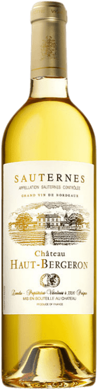 105,95 € Envío gratis | Vino Blanco Château Haut-Bergeron Dulce A.O.C. Sauternes Burdeos Francia Sémillon, Sauvignon Botella 75 cl