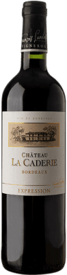 9,95 € Envio grátis | Vinho tinto Château La Caderie Expression A.O.C. Bordeaux Bordeaux França Merlot, Malbec Garrafa 75 cl