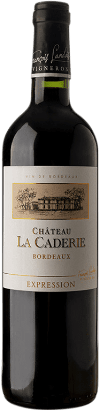 10,95 € 送料無料 | 赤ワイン Château La Caderie Expression A.O.C. Bordeaux ボルドー フランス Merlot, Malbec ボトル 75 cl