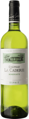 9,95 € Spedizione Gratuita | Vino bianco Château La Caderie Esprit Blanc A.O.C. Bordeaux bordò Francia Sémillon, Muscadelle Bottiglia 75 cl