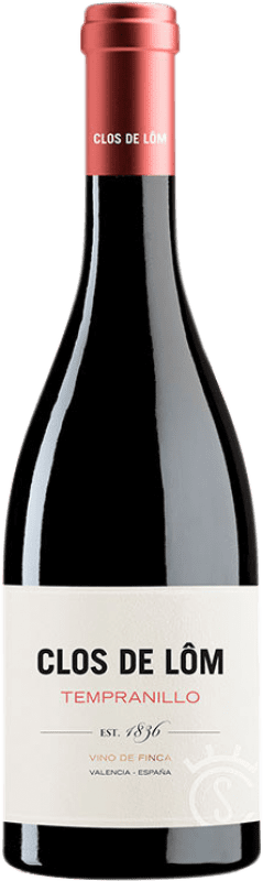 12,95 € Kostenloser Versand | Rotwein Clos de Lôm D.O. Valencia Valencianische Gemeinschaft Spanien Tempranillo Flasche 75 cl