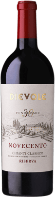 28,95 € Envío gratis | Vino Tinto Dievole Novecento Classico — Clásico Reserva D.O.C.G. Chianti Toscana Italia Sangiovese 75 cl