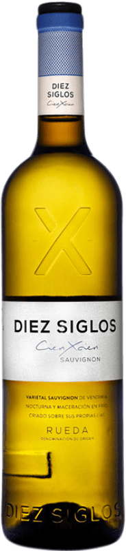 7,95 € Envio grátis | Vinho branco Diez Siglos D.O. Rueda Castela e Leão Espanha Sauvignon Branca Garrafa 75 cl