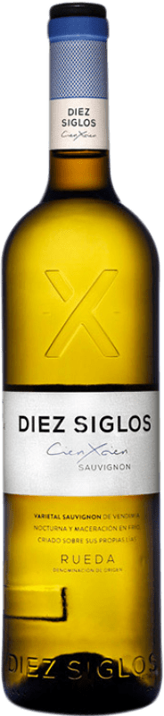 7,95 € Spedizione Gratuita | Vino bianco Diez Siglos D.O. Rueda Castilla y León Spagna Sauvignon Bianca Bottiglia 75 cl