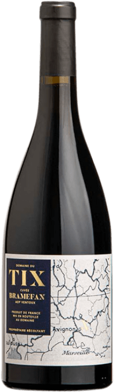 14,95 € Free Shipping | Red wine Domaine du Tix Cuvée Bramefan A.O.C. Côtes du Ventoux Provence France Syrah, Grenache Bottle 75 cl
