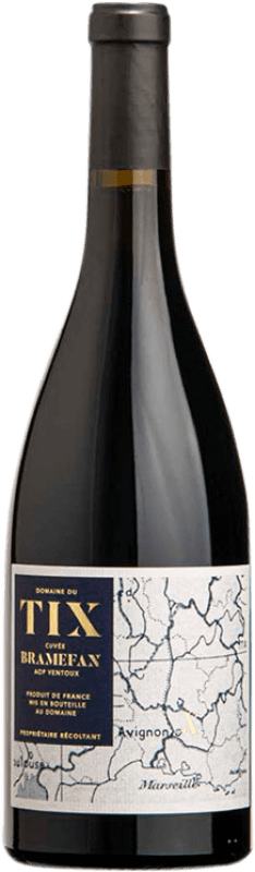 17,95 € Kostenloser Versand | Rotwein Domaine du Tix Cuvée Bramefan A.O.C. Côtes du Ventoux Provence Frankreich Syrah, Grenache Flasche 75 cl