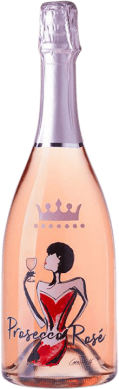 16,95 € 送料無料 | ロゼスパークリングワイン Le Contesse Rosé Brut D.O.C. Prosecco イタリア Pinot Black, Glera ボトル 75 cl