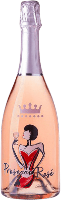 17,95 € Kostenloser Versand | Rosé Sekt Le Contesse Brut — Herb Rosé D.O.C. Prosecco Italien Pinot Noir — Spätburgunder, Glera Flasche 75 cl