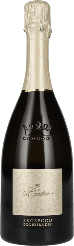 16,95 € Envio grátis | Espumante branco Le Contesse Extra Seco D.O.C. Prosecco Treviso Itália Glera Garrafa 75 cl