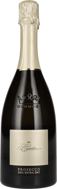 17,95 € Envio grátis | Espumante branco Le Contesse Extra Seco D.O.C. Prosecco Treviso Itália Glera Garrafa 75 cl