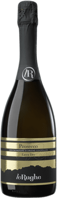 9,95 € 免费送货 | 白起泡酒 Le Rughe 额外的干燥 D.O.C. Prosecco 意大利 Glera 瓶子 75 cl