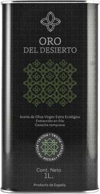 28,95 € Spedizione Gratuita | Olio d'Oliva Oro del Desierto Picual Lattina Speciale 1 L