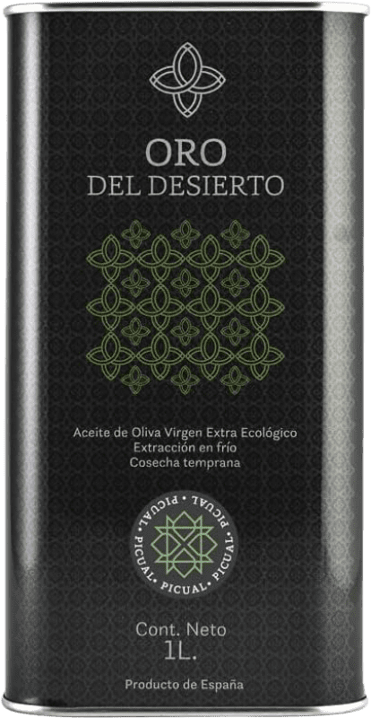 28,95 € Spedizione Gratuita | Olio d'Oliva Oro del Desierto Picual Lattina Speciale 1 L