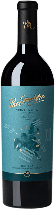 22,95 € 免费送货 | 红酒 Paco Mulero Veinte Meses D.O. Jumilla 穆尔西亚地区 西班牙 Syrah, Cabernet Sauvignon, Monastrell 瓶子 75 cl