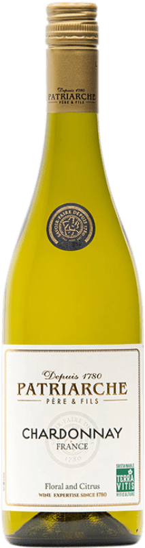 9,95 € Envío gratis | Vino blanco Patriarche Cépages Francia Chardonnay Botella 75 cl