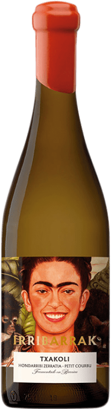 10,95 € Envio grátis | Vinho branco Garate Irribarrak Crianza D.O. Arabako Txakolina País Basco Espanha Hondarribi Zerratia Garrafa 75 cl