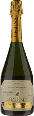 39,95 € Free Shipping | White sparkling Urbina Valle del Ángel Brut D.O.Ca. Rioja The Rioja Spain Viura Bottle 75 cl