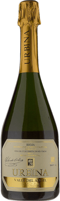 42,95 € Free Shipping | White Sparkling Wine Urbina Valle del Ángel Brut D.O.Ca. Rioja The Rioja Spain Viura 75 cl