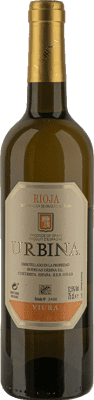 15,95 € Бесплатная доставка | Белое вино Urbina Blanco старения D.O.Ca. Rioja Ла-Риоха Испания Viura бутылка 75 cl