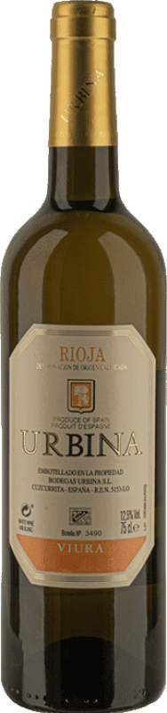 15,95 € Бесплатная доставка | Белое вино Urbina Blanco старения D.O.Ca. Rioja Ла-Риоха Испания Viura бутылка 75 cl